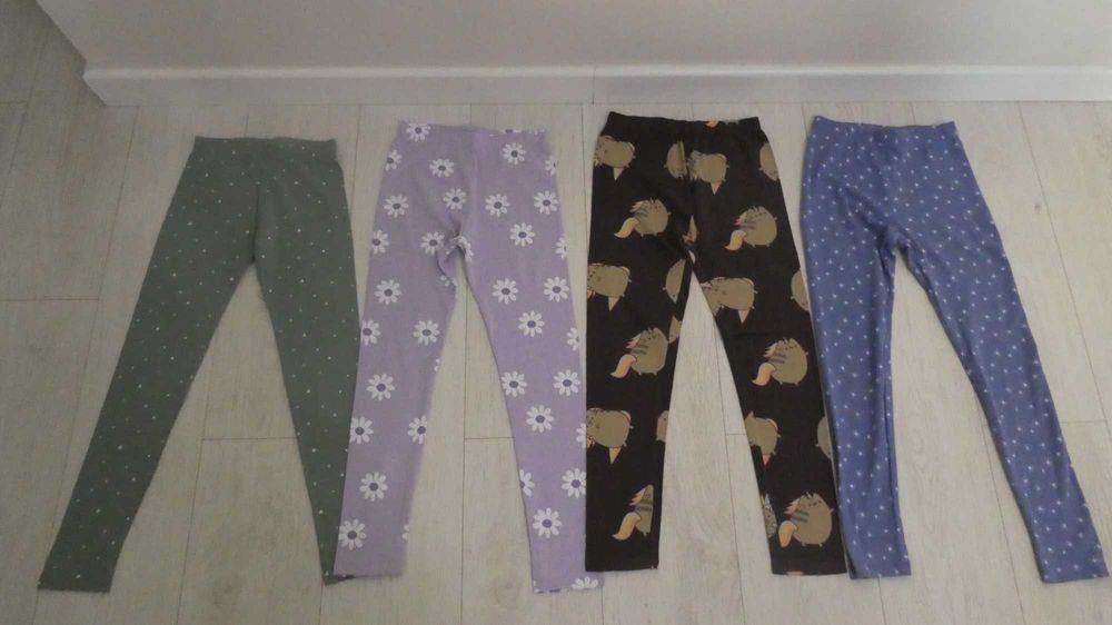 Ubranka dziewczęce rozmiar 134: legginsy