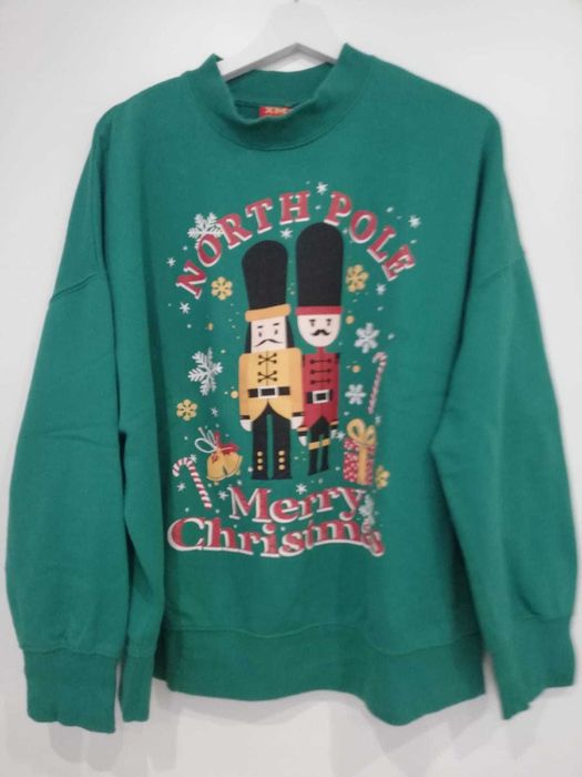 sweater de natal, veste  L/XL, na cor verde em perfeito estado