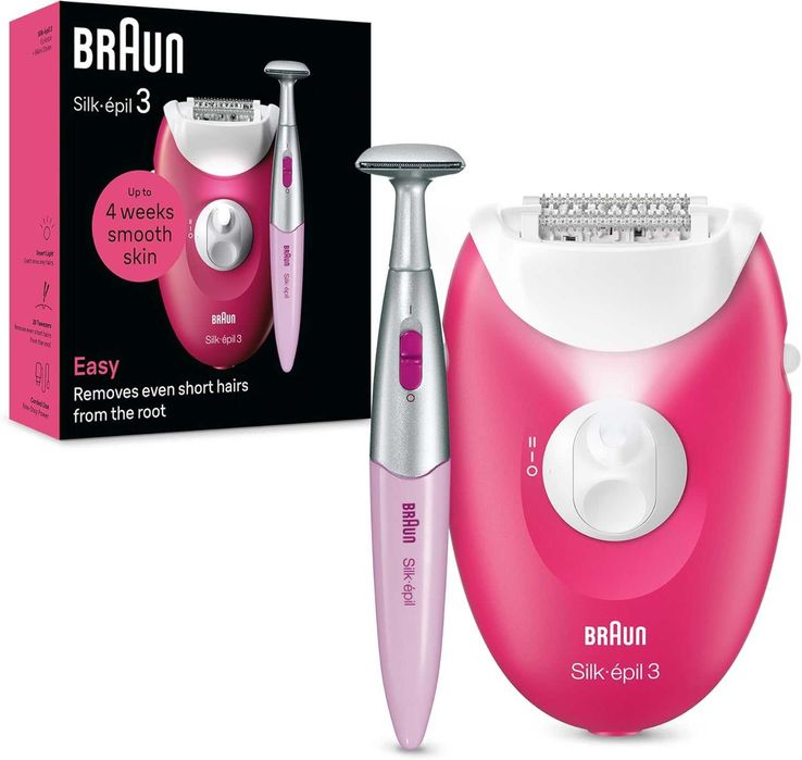 Епілятор Braun Silk-épil 3 SE3-202 з тримером для зони бікіні масажні ролики точне видалення волосся