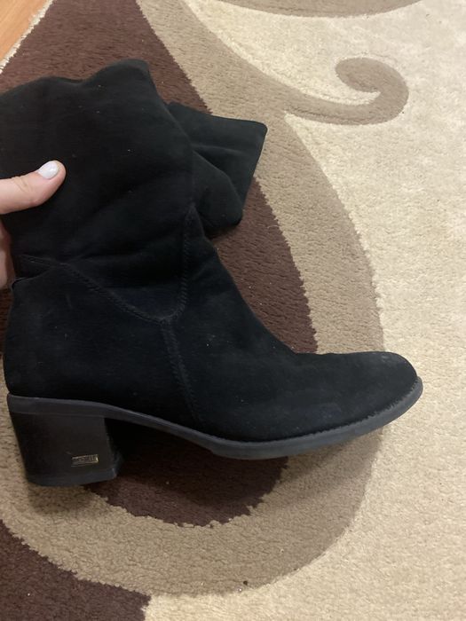 Сапоги зимові замшеві високі