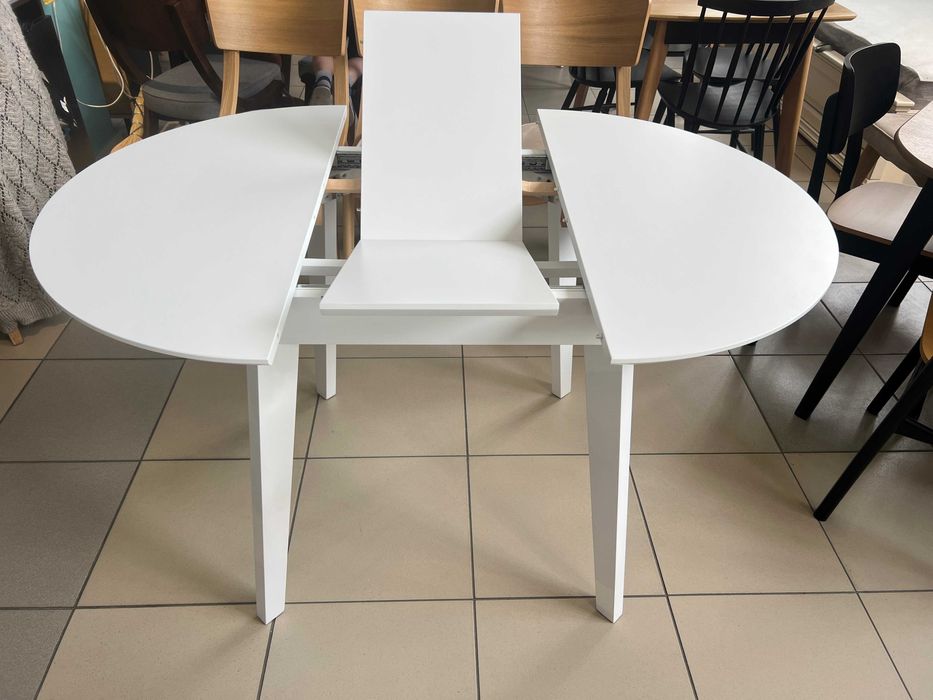 Стіл Марс Д90+30 кухонний круглий розкладний на кухню бук для кухні