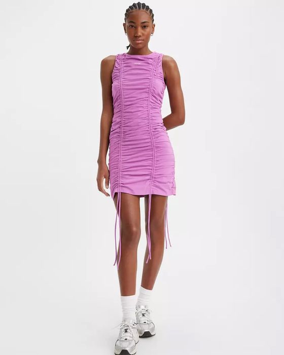 Сукня Levi’s jamie ruched dress, фіолетова, м