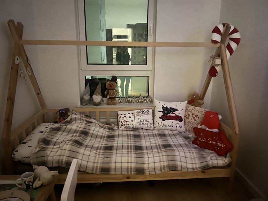 Drewniane łóżko 200x90 stan idealny! Deseczka fabryka mebelka