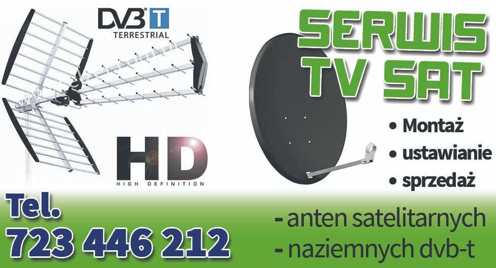 Montaz ustawianie anten satelitarnych naziemnych monitoring Kołobrzeg