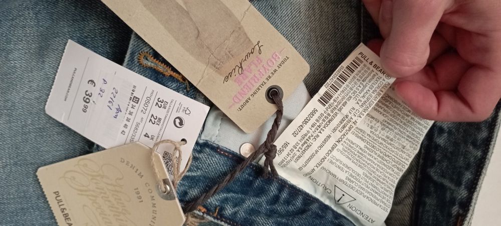 Джинсы Pull & bear расклешенные унисекс женские/мужские р.32