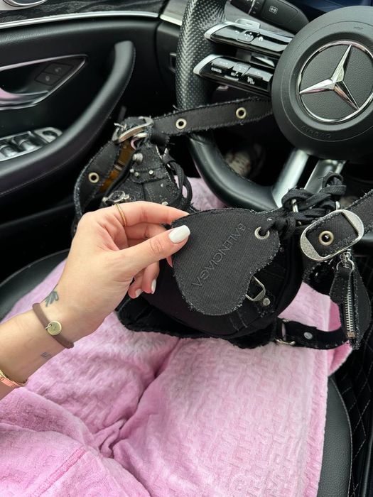 Сумка Balenciaga Le Cagole / баленсьяґа чорна тканинна сумочка