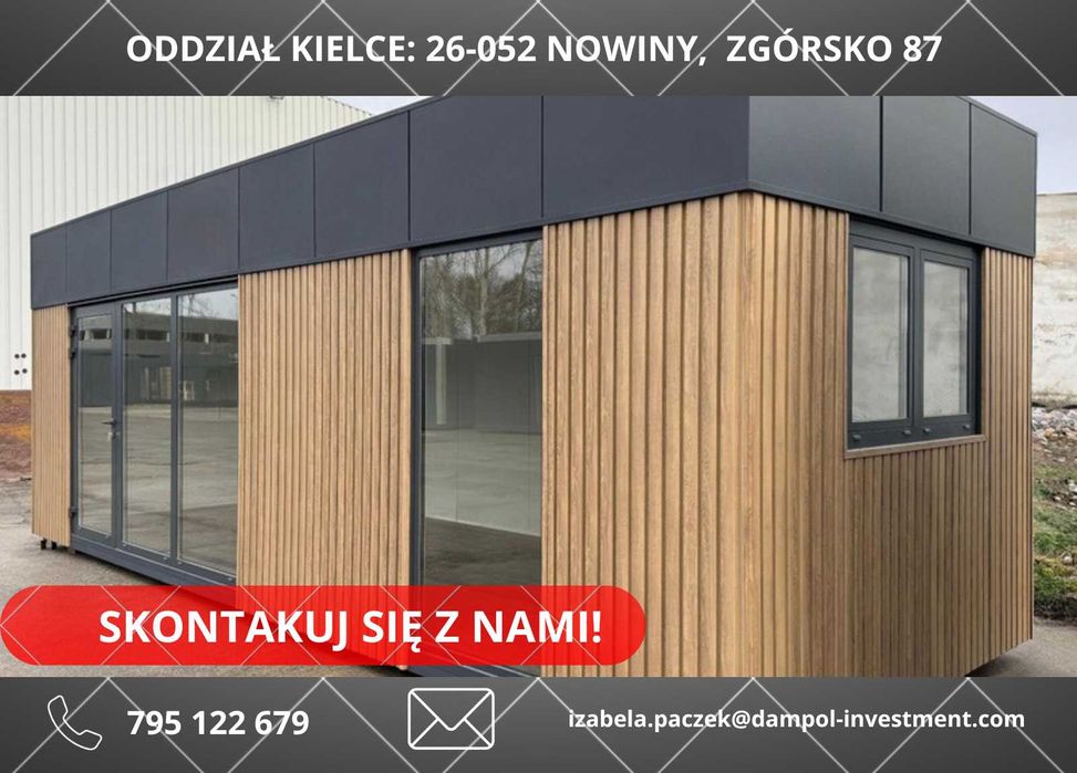 Nowy Pawilon/Kontener Biurowy Handlowy  8X3 Pianka PIR