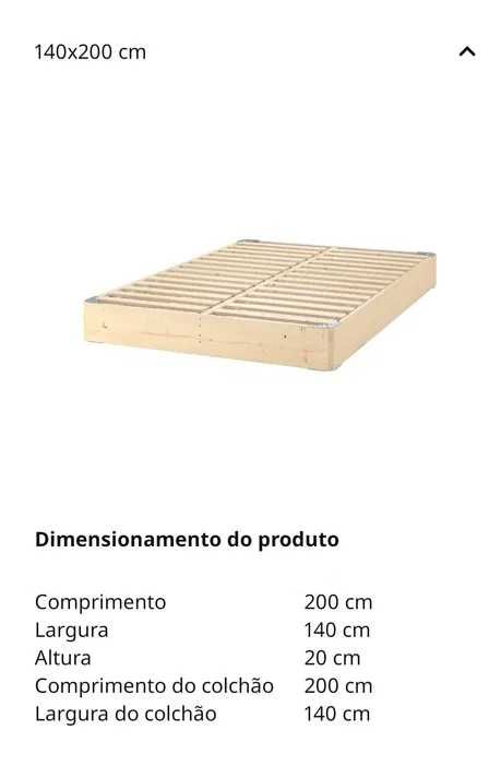 Sommier Espëvar Ikea com colchão NOVO