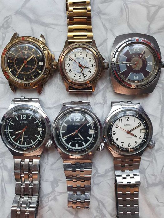 Часы Восток Au 20, Восток Амфибия и Vostok Red Sea 31 jewels
