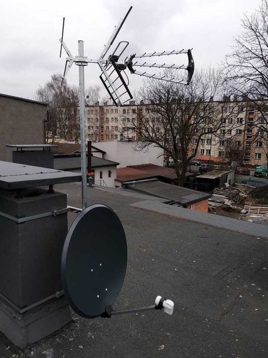 Montaż Ustawianie anten satelitarnych DVBT Tychy Bieruń okolice