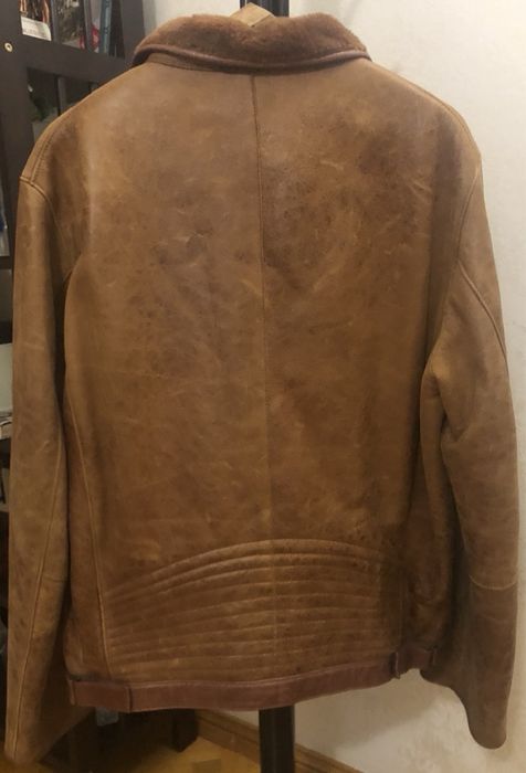 Мужская дубленка Boss. Дублянка шкіряна