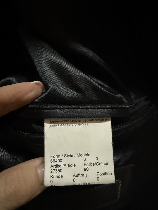 Брендовая  мужская теплая куртка Lagerfeld. Наьуральная кожа .