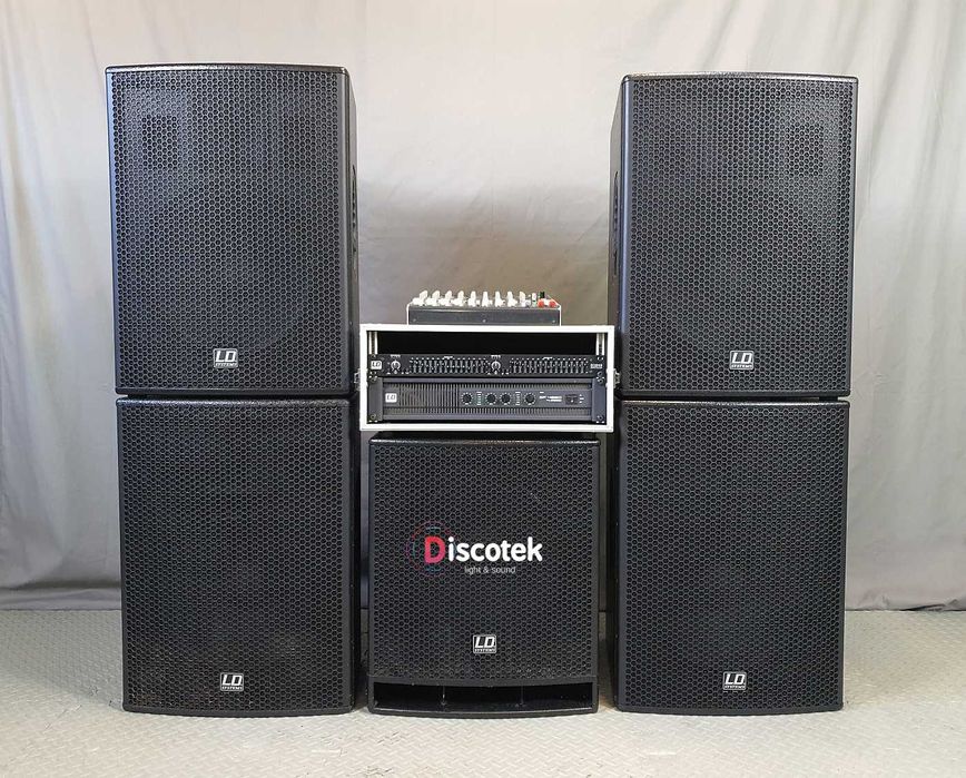 Nagłośnienie LD Systems | 4 x Stinger 15 | Sub 15A, Mikser, Końcówka |
