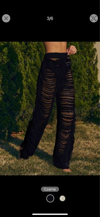 Spodnie festiwalowe z rozcieciami XL