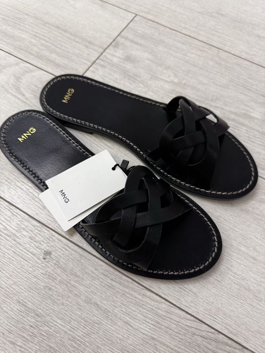 Шльопки шльопанці шкіряні  Mango 39 розмір