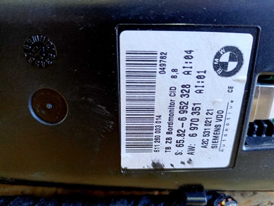 BMW E60 E61 seria 5 duży wyświetlacz radia oryginał demontaż