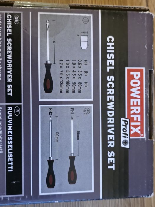 Zestaw Śrubokretow do dłutowania Zestaw wkrętaków Powerfix Profil line