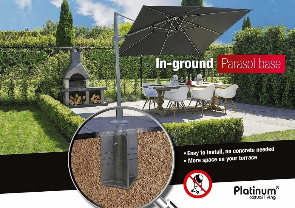 Parasol ogrodowy ​​​​​​Challenger T² Premium Ø3.5m + podstawa