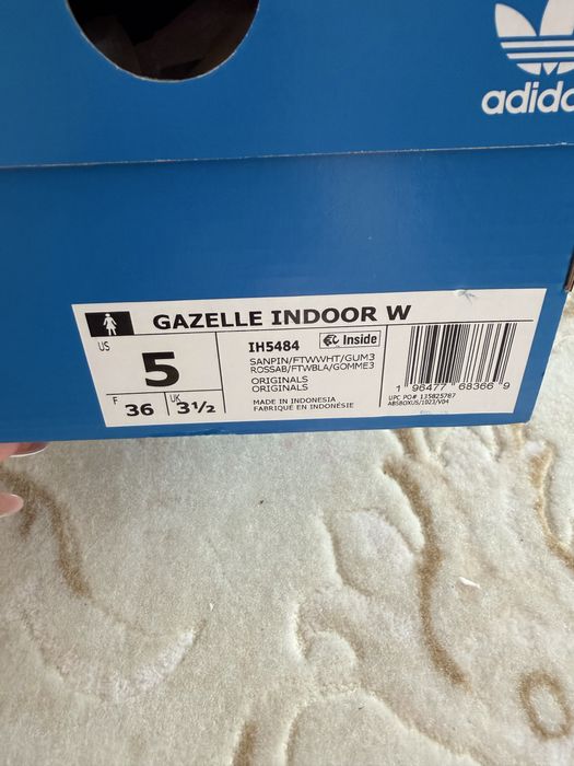 Оригінальні adidas gazelle indoor w 36 розмір 22 см стелька