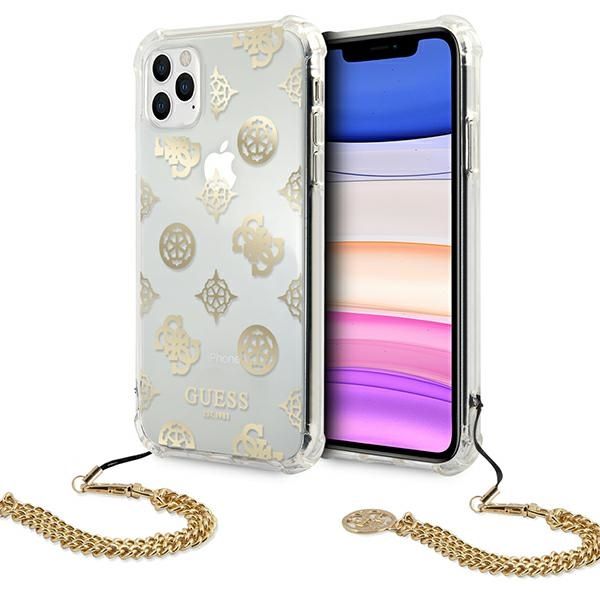 Guess GUHCN58KSPEGO iPhone 11 Pro 5,8 złoty/gold hardcase Peony Chain Collection