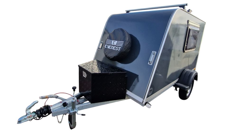 Microcamp mini przyczepa kempingowa transportowa teardrop