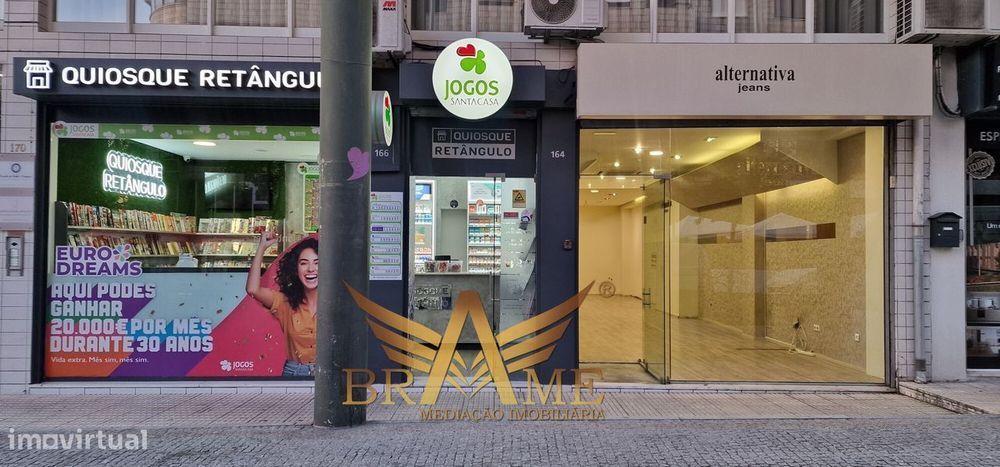 Loja Premium no Centro de Paços de Ferreira – Excelente Visibilidade
