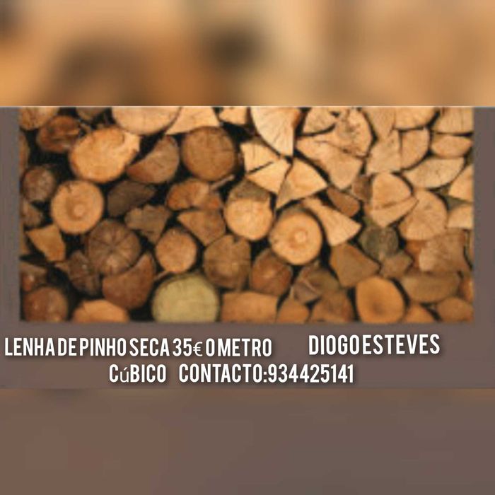 Lenha de pinho seca 35€ o metro cubico