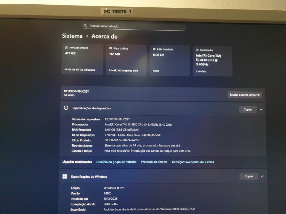 PC torre I3 (recondicionado) (Ideal para Trabalho)