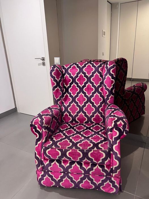 Cadeirão Moderno Rosa & Roxo