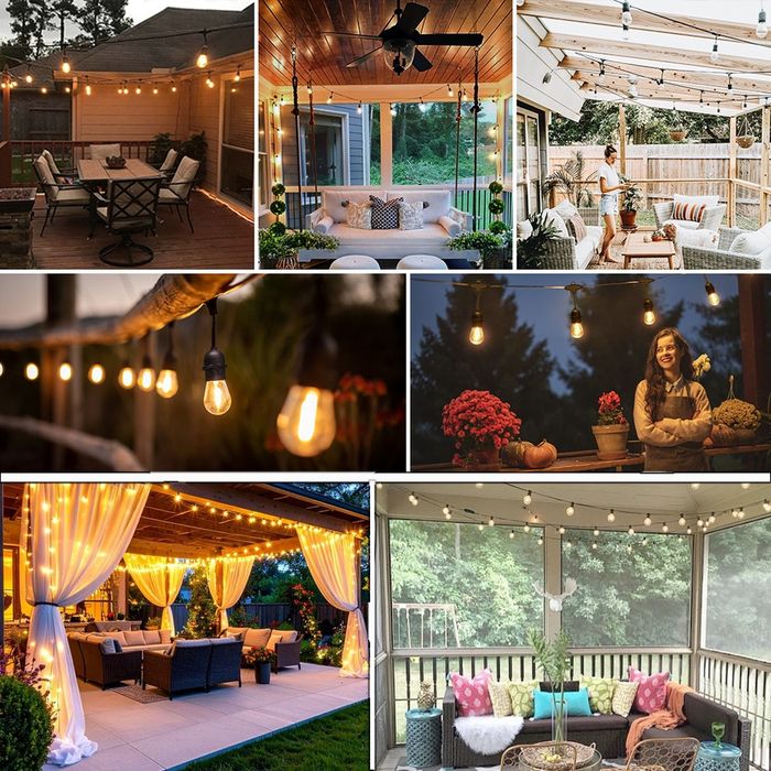 Гирлянда ретро уличная 10 LED ламп от сети 5 м