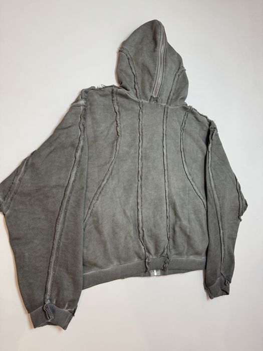 Thug Club Gladiator full zip up hoodie gray зіп худи cropped fit