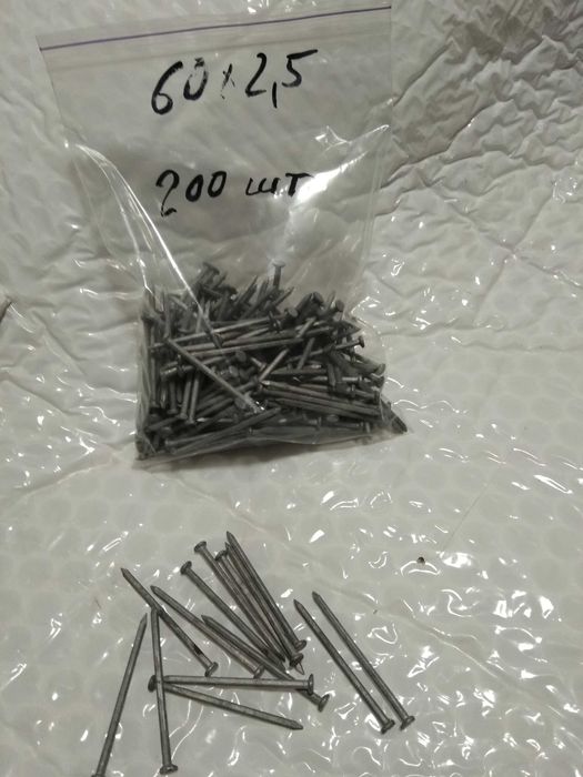 Цвяхи оцинковані фінські 45, 60, 75, 100, саморізи, цвяхи для покрівлі