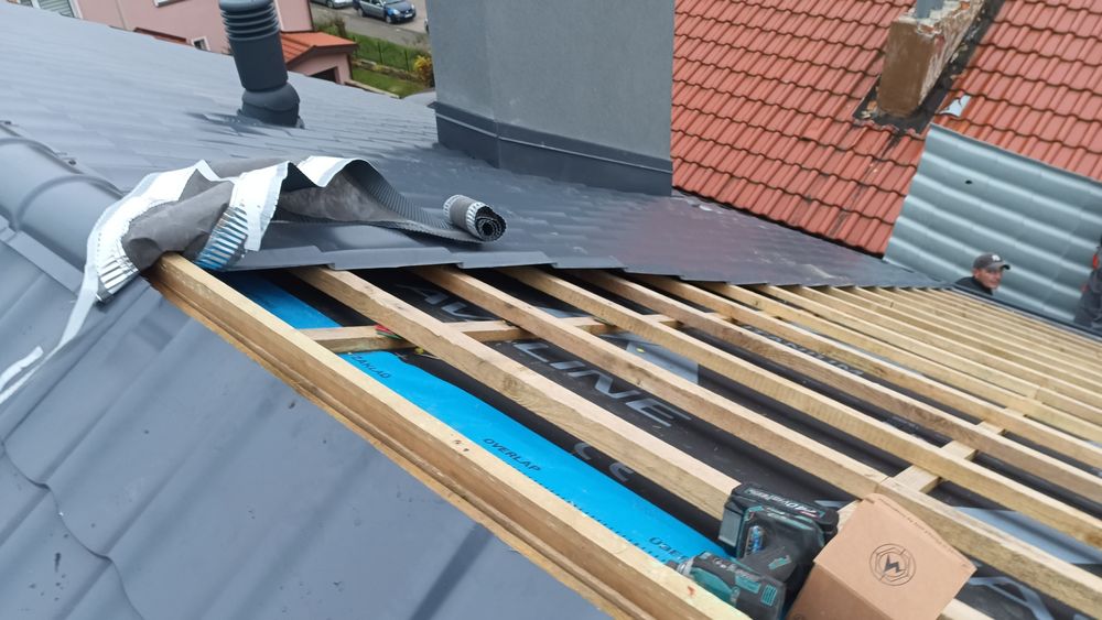 Dachy elewacje tarasy papa remonty hydroizolacyje balkony łazien