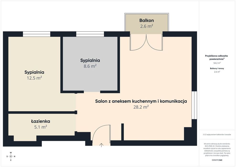 Mieszkanie 3 pokojowe Skoki