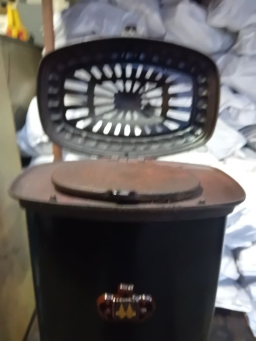 Salamandra em ferro fundido esmaltada