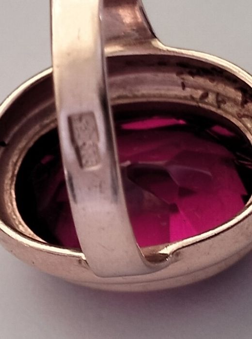 Кольцо, золото 583 пробы с рубином, СССР