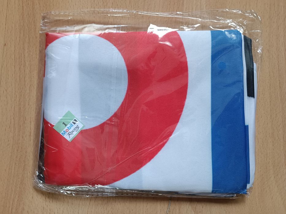 Nowa flaga Mobile Racing 90x150 garaż ozdoba loft motor auto bar club