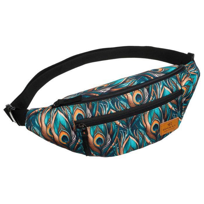 kwiecista nerka damska z poliestru zawieszona na regulowanym pasku