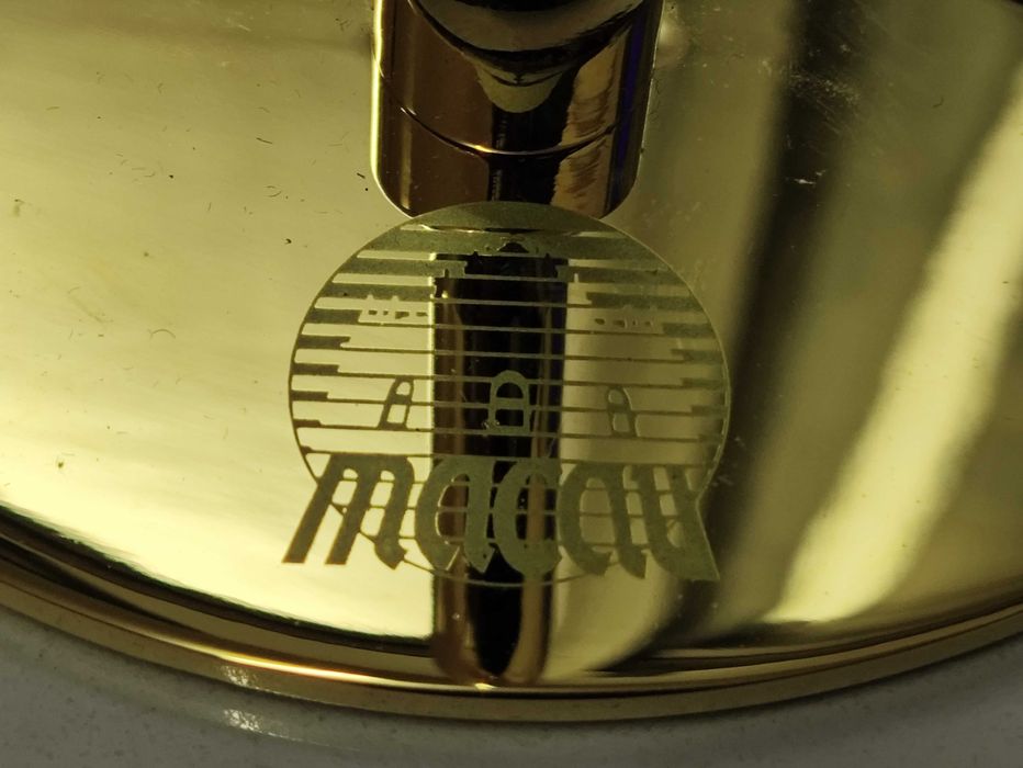 Conjunto de secretária dourado Caneta e porta cartoes Turismo de Macau