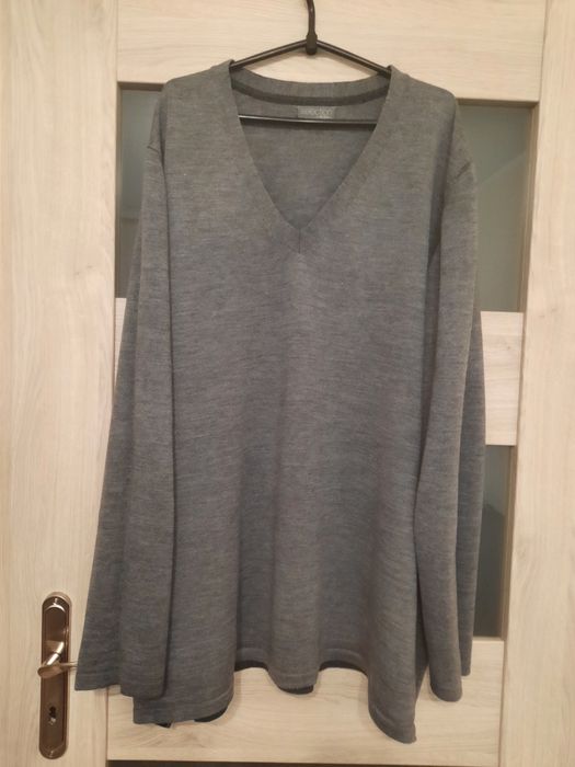 Ulla Popken Selection śliczny cienki sweterek  100% wełna merino 58-60