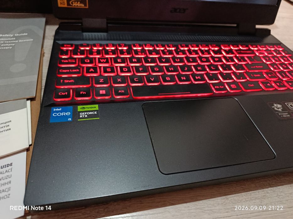 Idealny laptop i5 12 generacja 16 GB RAM RTX 3050 karton dokumenty Acer