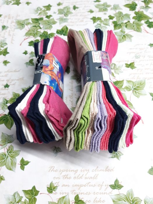 14 pares de meias curtas em algodão, menino e menina