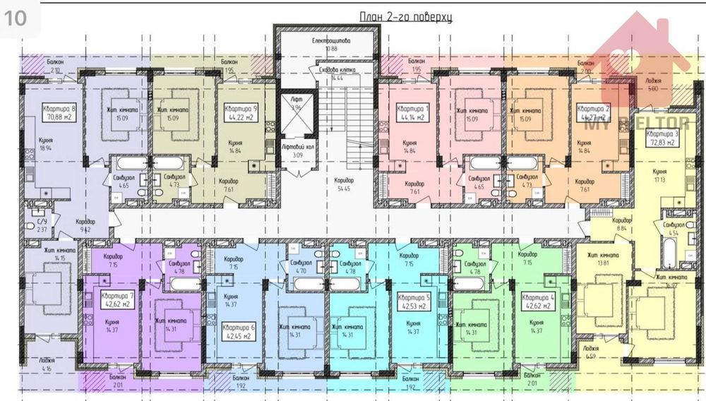 1-комнатная квартира по адресу Петефі Шандора пл. (площадь 42 м²) - Atlanta.ua - фото 5
