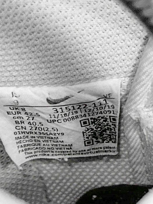 Оригинальные кроссовки nike air force 1 low 07 white белые