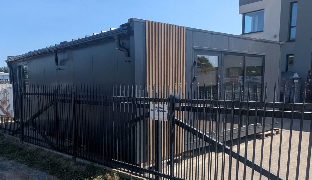 Pawilon kontenerowy , biuro , usługowy, mieszkalny 48 m² | 3 moduły | PIR 120 mm | Gotowy do użytkowania