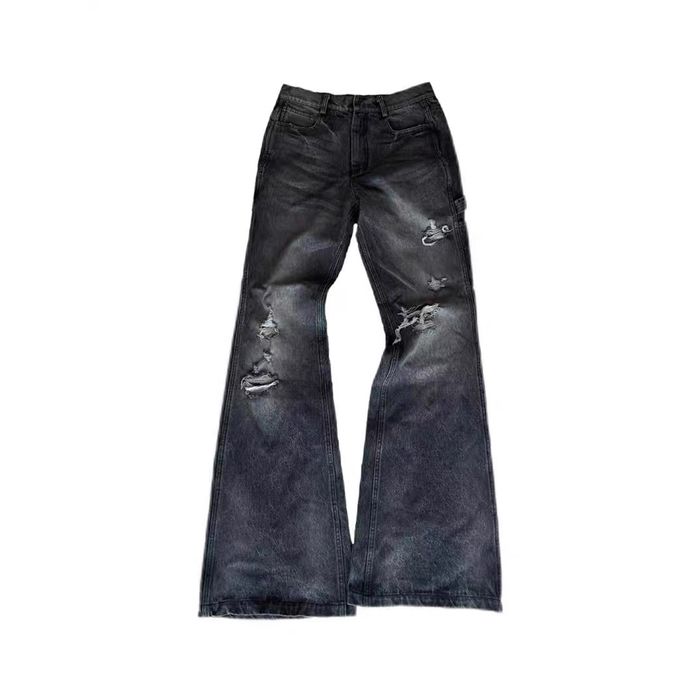 Клеш джинсы архив винтаж distressed flaired jeans фешн opium sk8 y2k