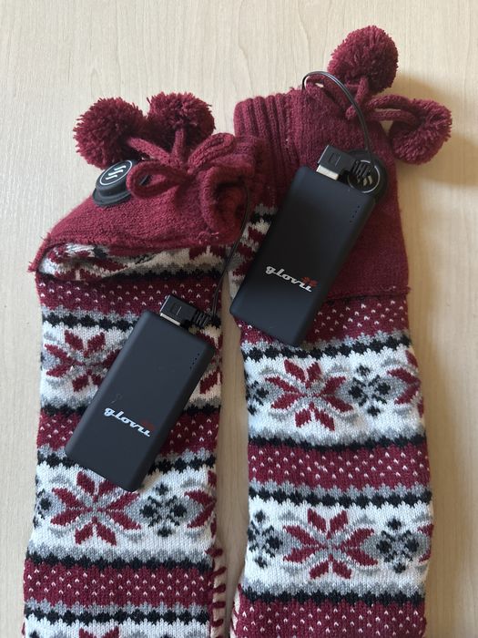 Nowe kapcie, skarpety ogrzewane, zestaw