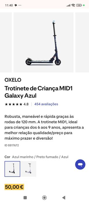 Trotinete infantil
