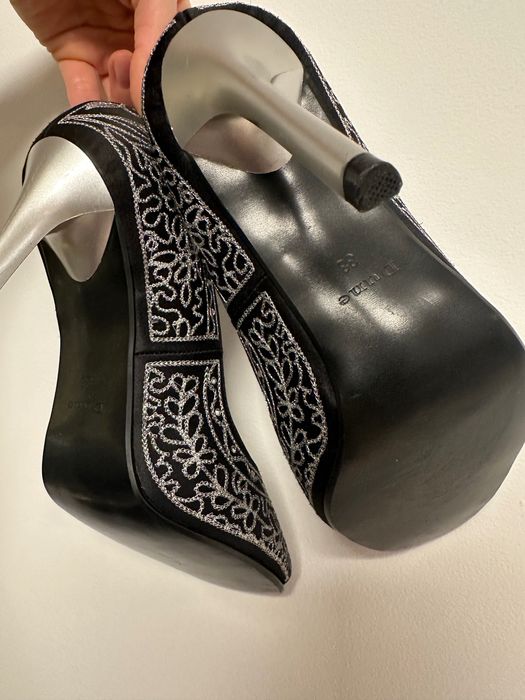 Buty Dune czarne na obcasie