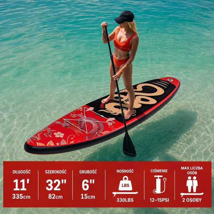 Deska SUP 335CM Do pływania full zestaw